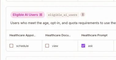 Policy rules configuration